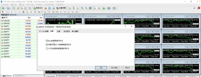 DLLの使用を許可するチェック画面
